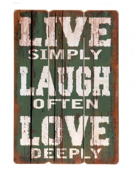 Szyld ścienny LIVE LAUGH LOVE MIA home