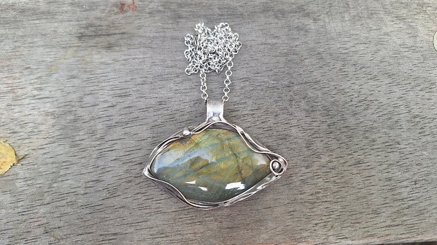 wisiory Zieleń i złoto - wisiorek