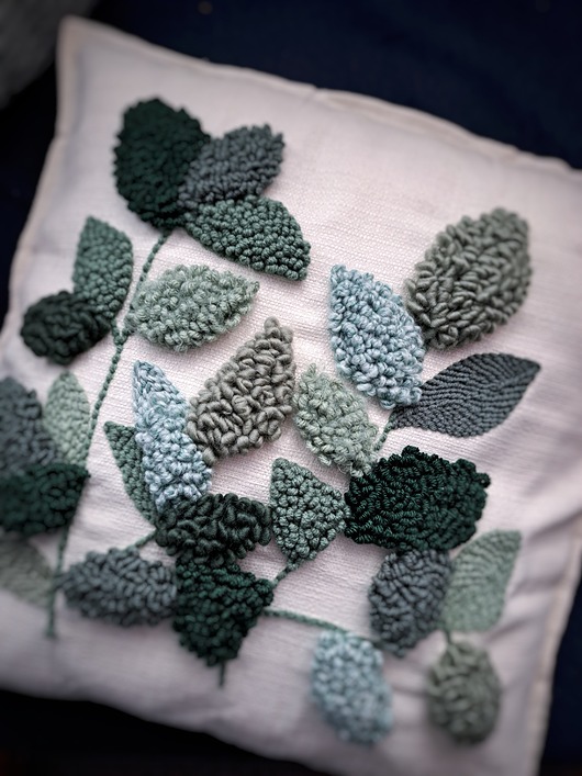 poduszki plecione Poduszki dekoracyjne zielone liscie