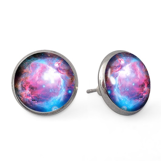 Kolczyki sztyfty FIOLETOWA NEBULA - 0178 EGGinEGG