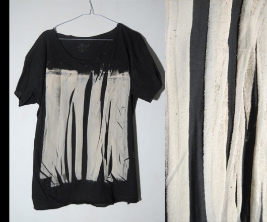 natural rectangle / black ODIO TEES