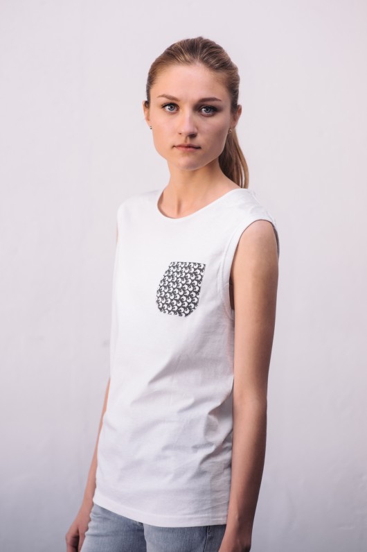 Tank top z kieszonką VRMN White VERMIN
