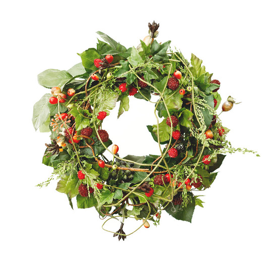 Malinowy wiosenny wianek na drzwi okno ścianę Flovers