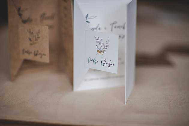 Zaproszenie ślubne z serii GOLDIE II WHITE Papel