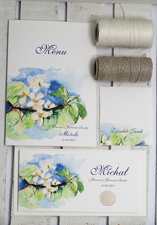 zaproszenia na komunię Komunia zaproszenia - JABŁOŃ