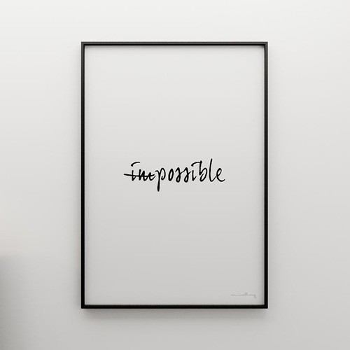 IMPOSSIBLE - grafika 70x50 MINIMALLIVING