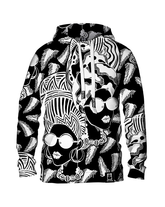 bluzy męskie Męska Bluza z kapturem DR.CROW African Woman