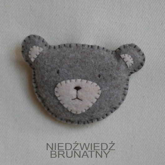 NIEDŹWIEDŹ BRUNATNY- broszka z serii HUG ATTACK! OlivonOli