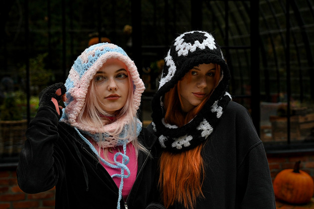 czapki damskie Balaclava z moheru