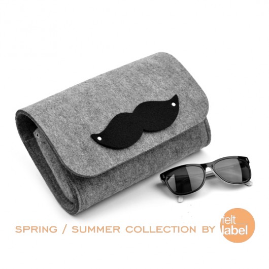 spring/summer collection MustacheClutch felt label