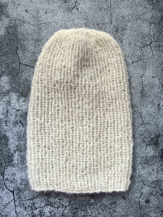Przejściowa czapka Dimma z alpaki biała Made by Jaga