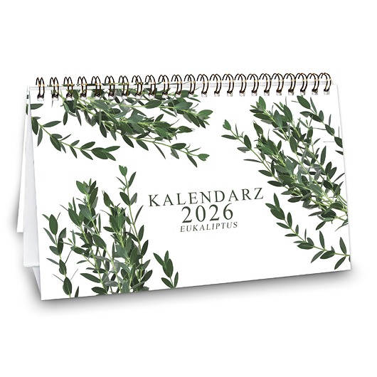 kalendarze i plannery Kalendarz biurkowy 2026 EUKALIPTUS na biurko wolnostojący