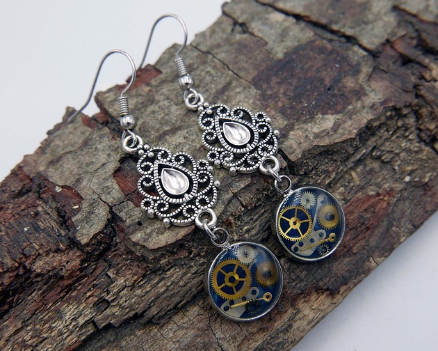 kolczyki z żywicy Mechaniczne kolczyki 247