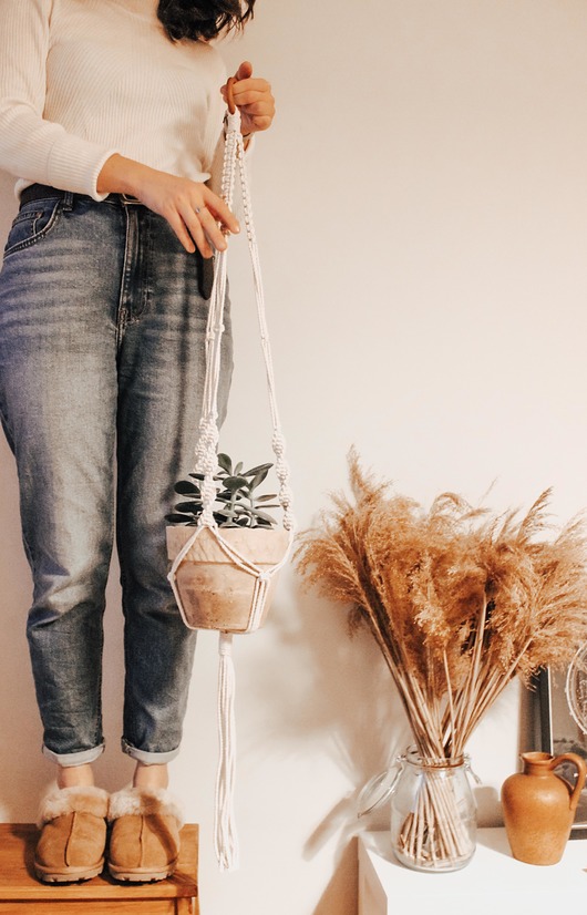 Kwietnik "Amedea",boho dekoracja KSENKYOU