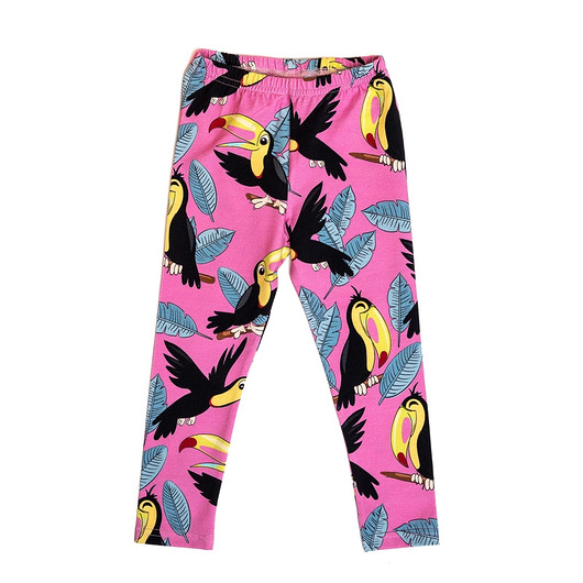legginsy i getry dla dziewczynki Legginsy Różowy Tukan