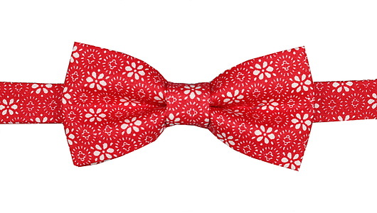 Mucha gotowa bowstyle czerwona w kwiatki bowstyle