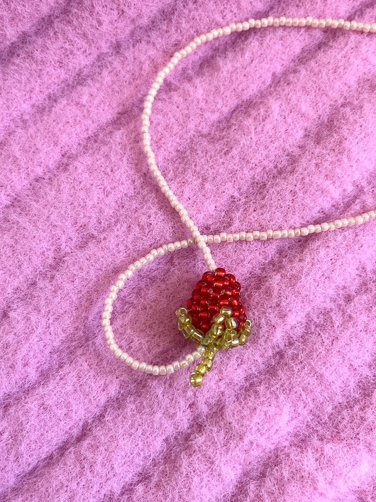 chokery Naszyjnik - grande fragola rossa