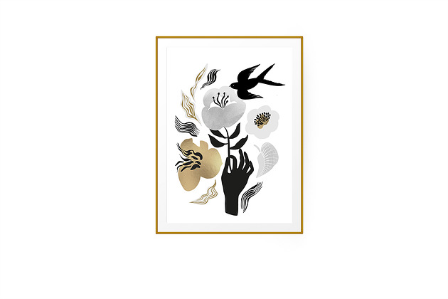 obrazy Grafika Bird Soul, neutralne kolory
