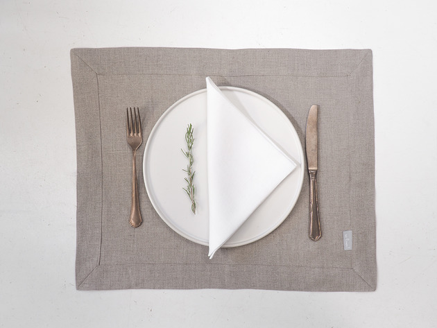 obrusy i serwetki Serwetka lniana PURE WHITE prewashed