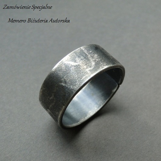Obrączka Surowa Unisex Memero