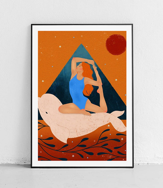 plakaty Plakat W harmonii z delfinem