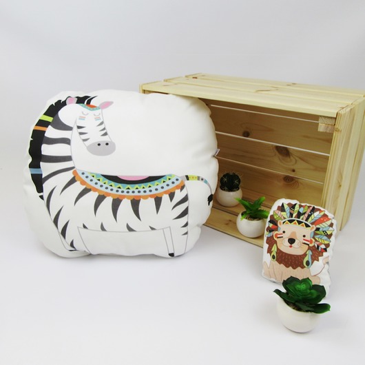 poduszki do pokoju dziecka Poduszka Indiańska Zebra