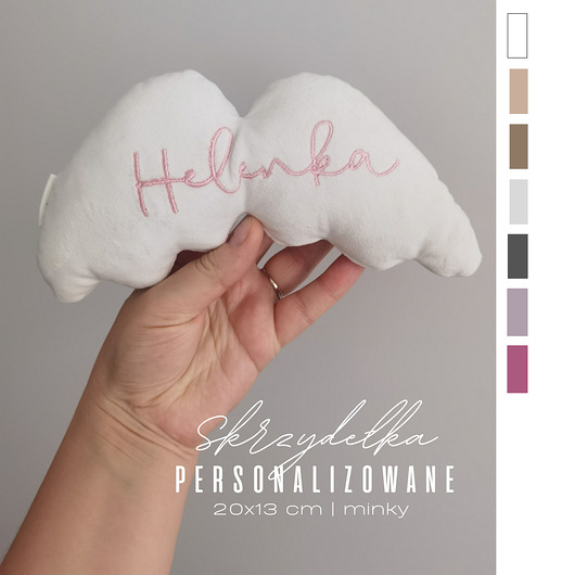 karuzele i girlandy do łóżeczka Skrzydełka - ozdoba, pamiątka  haft  kolory  prezent