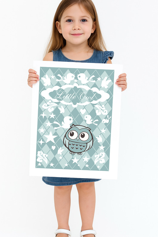 obrazy i plakaty do pokoju dziecięcego Plakat sowa