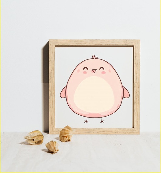 obrazy i plakaty do pokoju dziecięcego Plakat Wesoły Pingwin 30cm x 30cm
