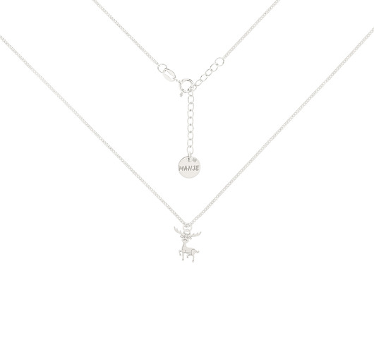 chokery Srebrny choker pancerka z reniferkiem