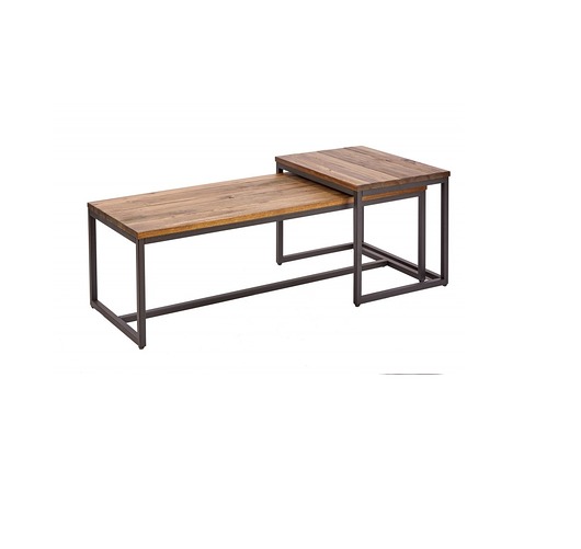 Zestaw stolików kawowych Agnes long drewno 2szt Home Design