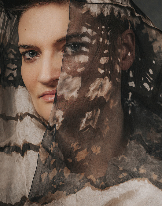 szale damskie Jedwabny szalo - komin IMPRINT