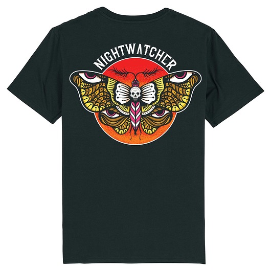 Koszulka czarna unisex - Nightwatcher BeHustle Apparel