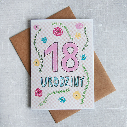 Kartka na 18stkę Gosia Sendlewska