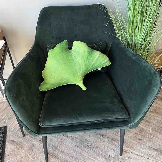 poduszki z grafiką Zestaw Poduszek Liść Zielony Miłorząb Ginkgo