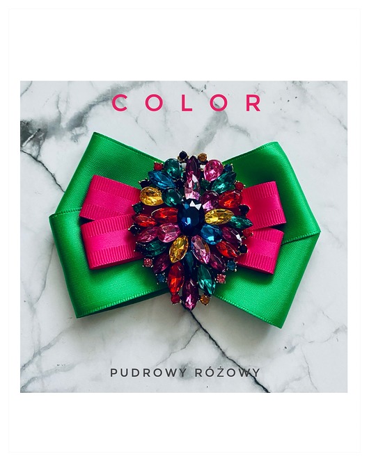 broszki Brosza z kolekcji COLOR  z kolorowym kryształem