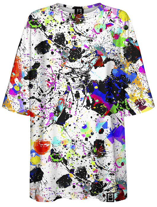 t-shirt damskie DR.CROW T-shirt Damski Oversize Splash