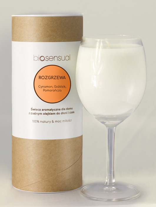 świece zapachowe Świeca do masażu i aromaterapii ROZGRZEWA 200g KIELICH