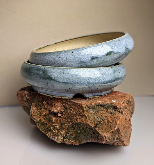 doniczki Zestaw dwóch doniczek ceramicznych OVATA
