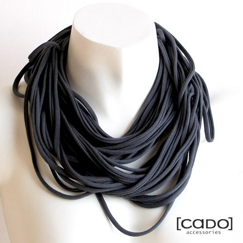 Zamotki Cado Naszyjnik Dzianinowy Graphit CADOaccessories