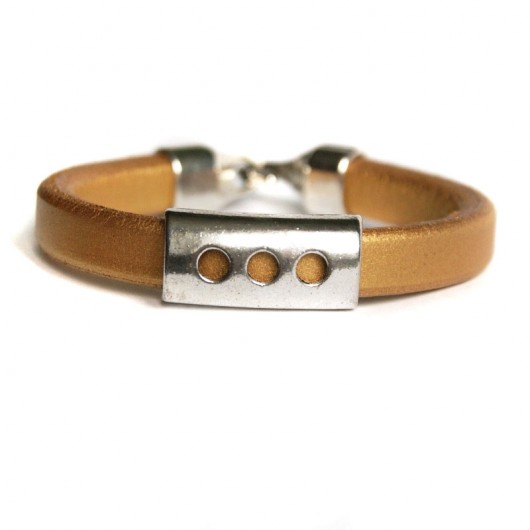 skórzana SIMPLE silver & gold II kaktusia