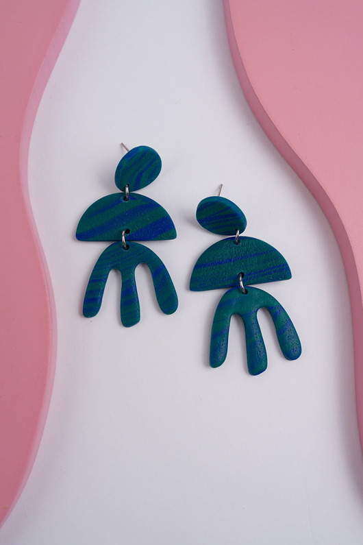 kolczyki z masy plastycznej Wiszące kolczyki Henri Matisse