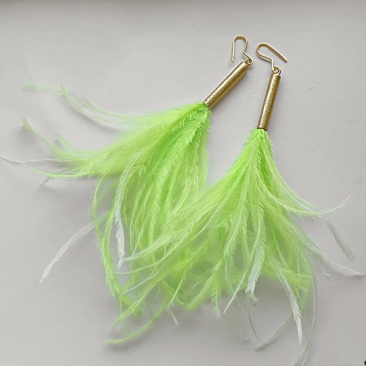 kolczyki z piórami PIÓRKO kolczyki