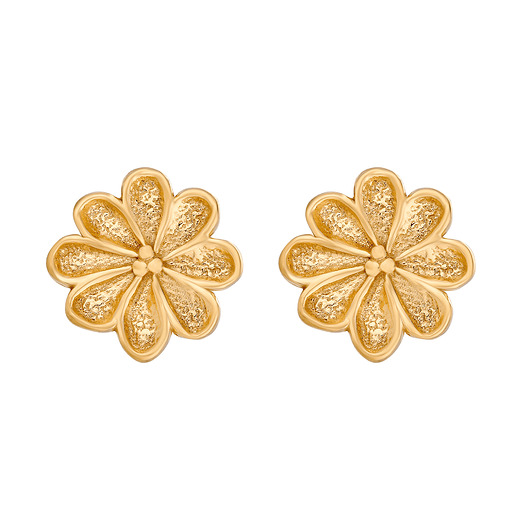 kolczyki pozłacane Złote kolczyki kwiatki