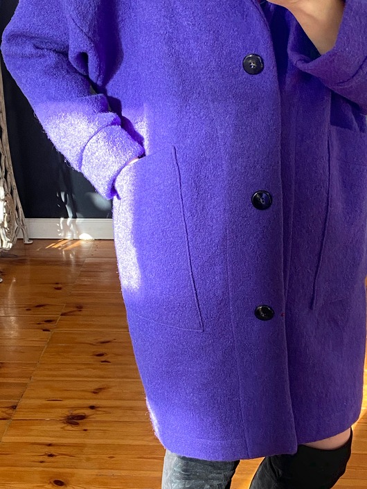 kurtki damskie Żakiet - płaszcz 100% WEŁNA