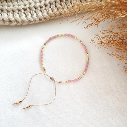 bransoletka z drobnych koralików LEI handmade 