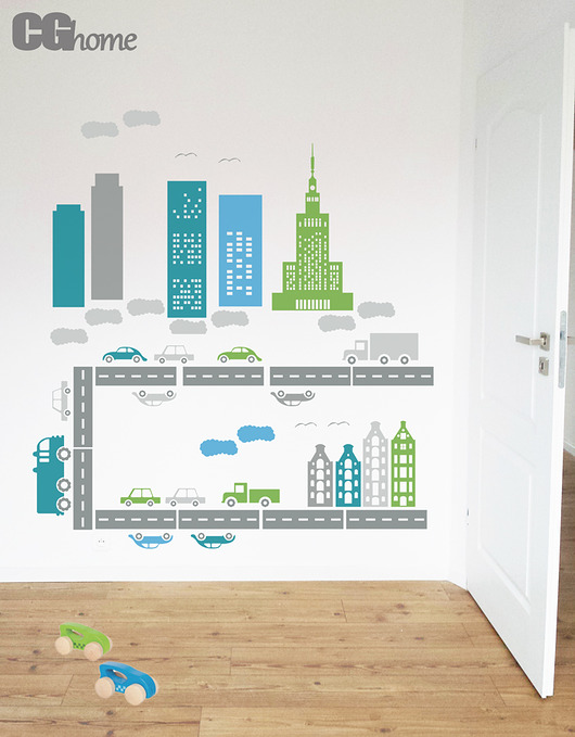 GRAFIKA THE CITY samoprzylepne MIASTO NAKLEJKI imielsky