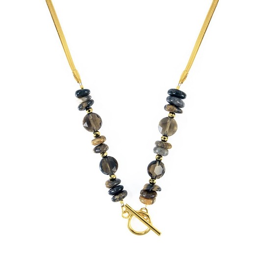 biżuteria różna Naszyjnik płaska Żmijka w pięknych brązach