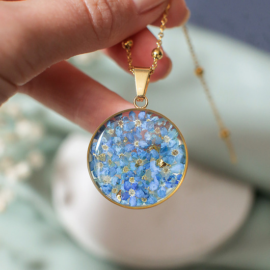 wisiory Wisiorek z niezapominajkami