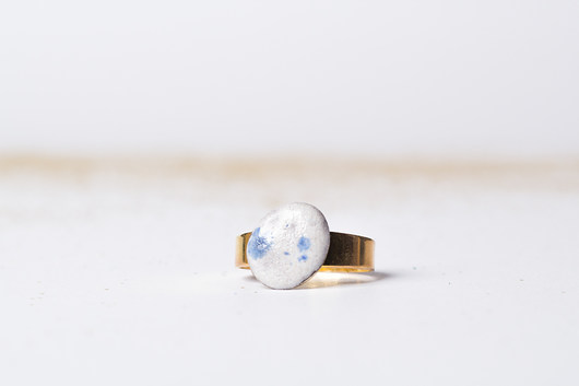pierścionek LAPIS | stal & ceramika Studio Bańka